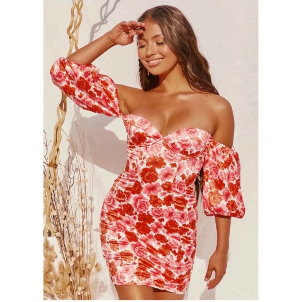 Oh Polly floral mini dress